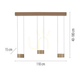 PURE CLIPSE 2473-97 Hnedé závesné svietidlo s 6 LED diódami small 8