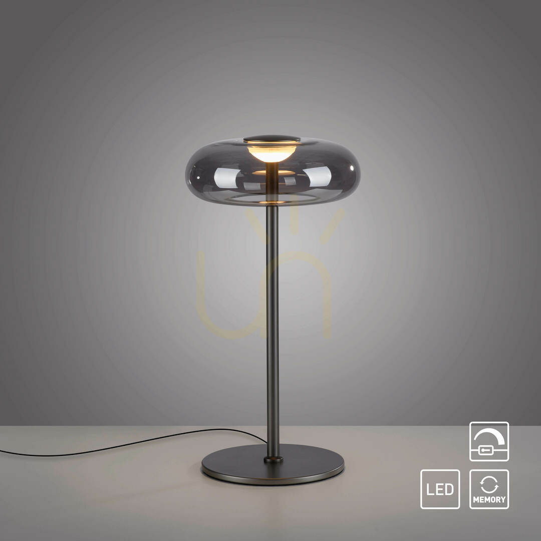 vyhliadka Stolná lampa POSH 15697-15, sivá, 1xLED Stolná lampa POSH 15697-15, sivá, 1xLED