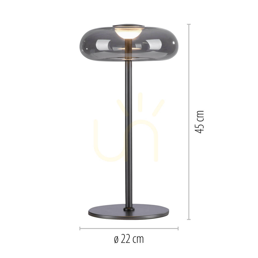 Displej Stolná lampa POSH 15697-15, sivá, 1xLED Stolná lampa POSH 15697-15, sivá, 1xLED