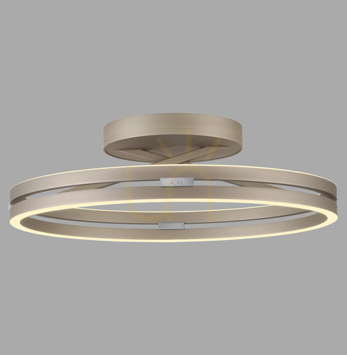 Skontrolujte PURE LOOP 6552-97 Hnedé stropné svietidlo, 2xLED