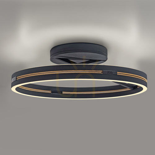 Skontrolujte PURE LOOP 6552-18 Čierne stropné svietidlo, 2xLED