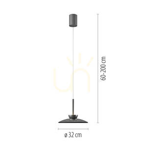 PURE MOON 2191-15 Šedé závesné svietidlo s 2 LED žiarovkami small 8