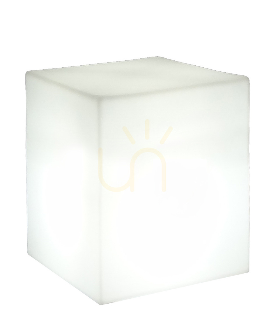 vyhliadka CUBY 3195 Biely záhradný stôl, 1xLED CUBY 3195 Biely záhradný stôl, 1xLED