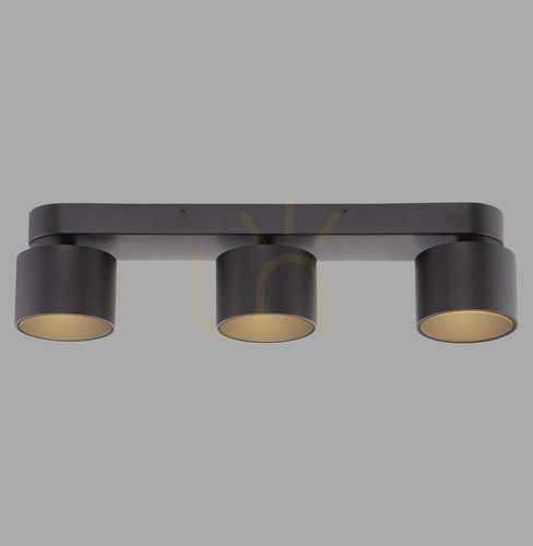 Skontrolujte PURE CUP 6227-18 Čierne stropné svietidlo s 3 LED diódami