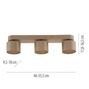 PURE CUP 6227-97 Hnedé stropné svietidlo s 3 LED diódami small 8
