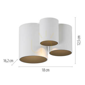PURE POINT 6750-16 Biele stropné svietidlo, 1xLED small 5
