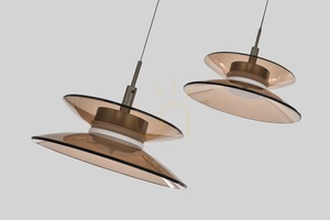 Závesná lampa CREMA, 3-žiarová, okrúhla, hnedá / kávová tienidlo 5058-321 Aviano small 3