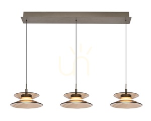 Závesné svietidlo CREMA Straight s 3 žiarovkami, hnedé / kávové tienidlo 7058-321 Aviano small 3