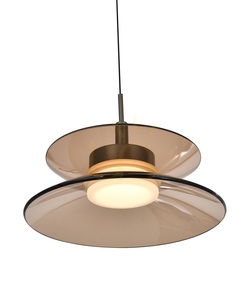 Závesné svietidlo CREMA Straight so 4 žiarovkami, hnedé / kávové tienidlo 7058-421 Aviano small 5