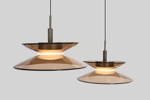 Závesné svietidlo CREMA Straight so 4 žiarovkami, hnedé / kávové tienidlo 7058-421 Aviano small 6