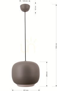 POSITANO Jednoplamenné závesné svietidlo, šedé 6026-117 Aviano small 4