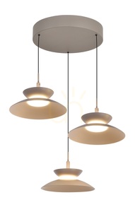 GUBBIO Okrúhle trojité závesné svietidlo, farba Cashmere, 5060-313 Aviano small 3