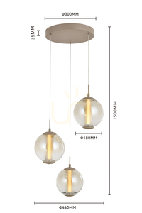 Závesné svietidlo ORLEANS Round Trio, farba Cashmere, 5041-313 Aviano small 6