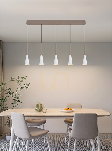 Skontrolujte Zavesené svietidlo TROMPTO Straight s 5 žiarovkami, farba Cashmere, 7050-524 Aviano
