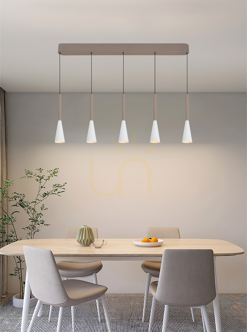 TROMPTO Straight 5-Light Pendant Lamp, Cashmere, 7050-524 Aviano
