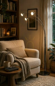 Stojaca lampa BIARRITZ „Trio“, čierny chróm, 3047-305, Aviano small 7