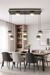 BIARRITZ Obdĺžnikové závesné svietidlo „8“, čierny chróm, 7047-905, Aviano small 4