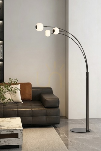 Skontrolujte Stojaca lampa LUBERON „Trio“, čierny chróm, 3051-305, Aviano