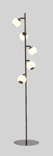 Skontrolujte Stojaca lampa LUBERON s 5 LED diódami, čierny chróm, 3051-505, Aviano