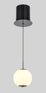 LED závesné svietidlo Aviano LUBERON 6051-105, čierny chróm, biela guľa 12 cm small 1