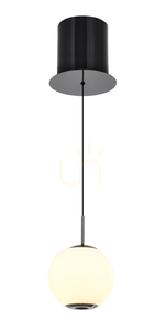 LED závesné svietidlo Aviano LUBERON 6051-105, čierny chróm, biela guľa 12 cm small 2
