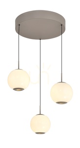 LUBERON Okrúhle trojramenné LED závesné svietidlo, farba Cashmere, 5051-313 Aviano small 3