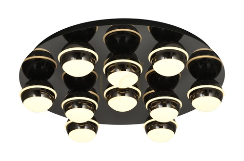 Skontrolujte BIARRITZ Okrúhle LED stropné svietidlo, čierny chróm, 9047-1005, Aviano