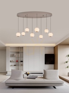 Oválne závesné LED svietidlo Aviano LUBERON 7051-813, 8 svetiel, kašmírovo-pieskové small 0