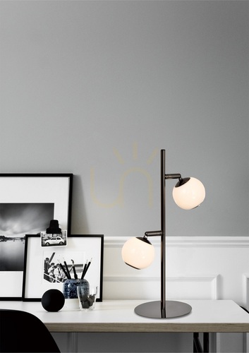 Skontrolujte Stojaca lampa LUBERON s LED osvetlením, čierna chrómová, 2 žiarovky, 8051-205 Aviano