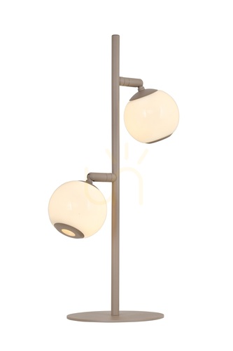 Skontrolujte LUBERON Pieskovo sfarbená podlahová lampa s dvoma LED žiarovkami 8051-213 Aviano