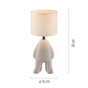 Stolná lampa Paul Neuhaus / JUST LIGHT Ted 14191-39, béžová, 38 cm, 1×E27 small 8