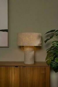 Stolová lampa Lucide LEEROY šedá ľanová Japandi 42 cm small 1