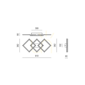 Stropné svietidlo AFRODITE P/M FAFPT2, Titanium Gea Luce small 1