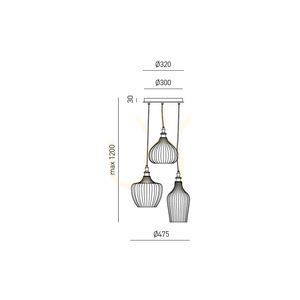 Viacfarebné závesné svietidlo CLEOFE S/3 FCLSM3 od Gea Luce small 1