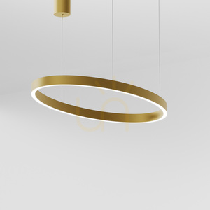 Závesné svietidlo CRISEIDE S/1P OVAL FCRSO8O, brúsené zlato, Gea Luce small 0