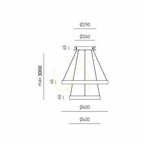 Závesné svietidlo CRISEIDE S/2P FCRSB3 White Gea Luce small 1