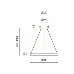 CRISEIDE S/P FCRSB1 Biela závesná lampa Gea Luce small 1