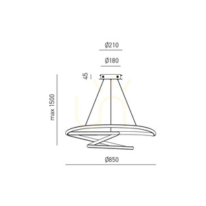 DIVA S/S FDISB4 Biela závesná lampa Gea Luce small 1