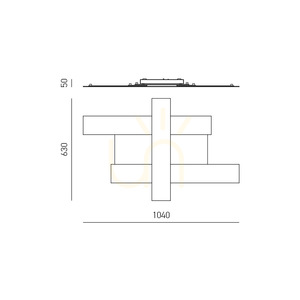 Stropné svietidlo DOHA P/G FDOPB3, biele, Gea Luce small 1