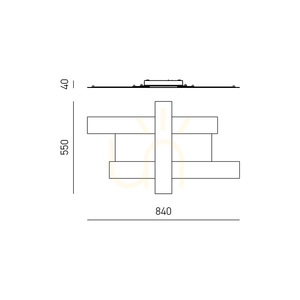 Stropné svietidlo DOHA P/M FDOPN2, čierne, Gea Luce small 1