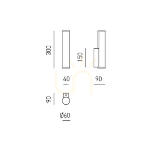 Nástenná svietidlo GAP481C Chrome od Gea Luce, IP44 small 1
