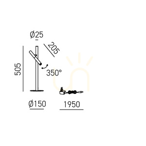 Stolná lampa GLSN40 Black Gea Luce small 1