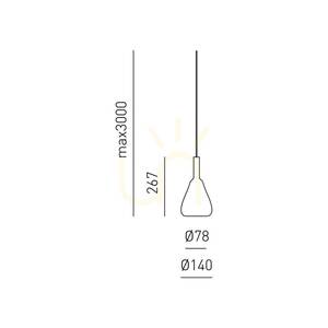 Závesné svietidlo OFELIA S/11 MINI FOFSA11M, dymovo-priehľadné, Gea Luce small 1