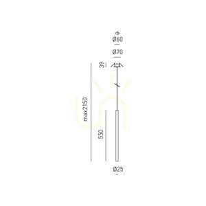 THALASSIA SG/I FTHSB2I Biela závesná lampa Gea Luce small 1