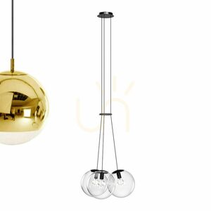 Závesné svietidlo s.luce Orb Cluster, medené, sklenené, 3× E27, Ø 40 cm small 10