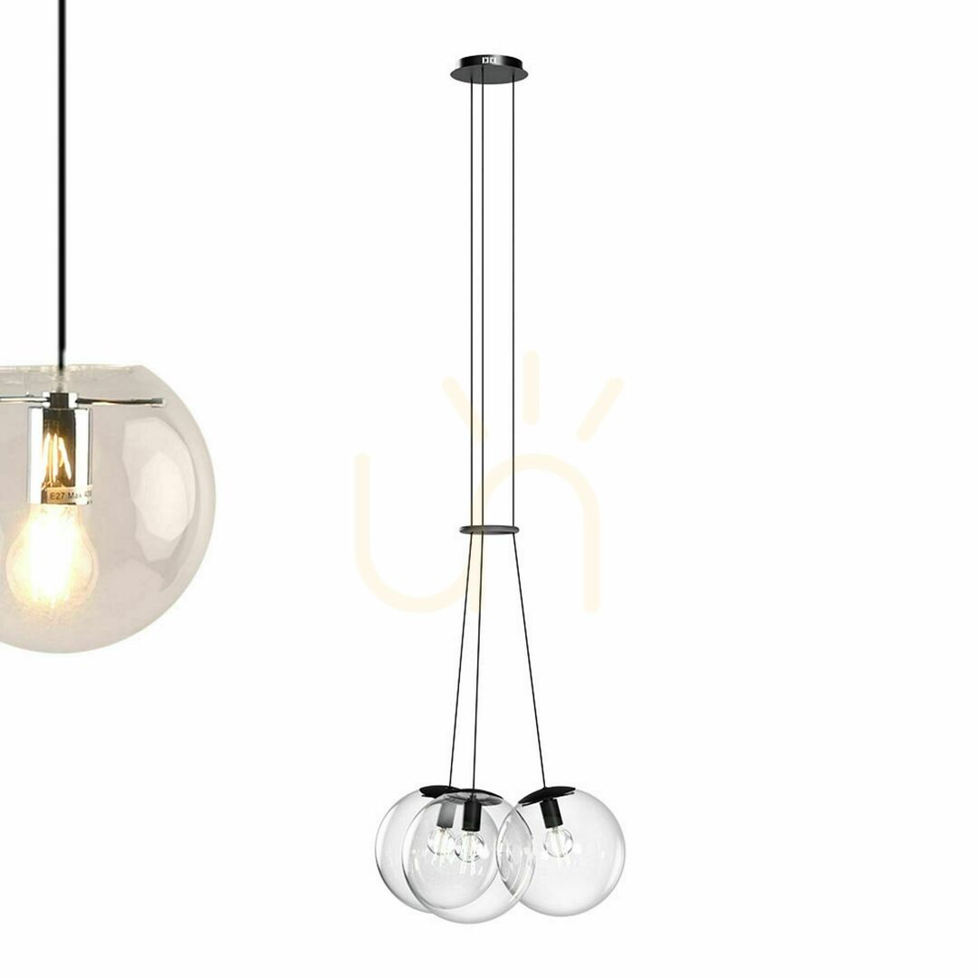 vyhliadka Závesné svietidlo s.luce Orb Cluster, 3× E27, dymové sklo, Ø 20 cm Závesné svietidlo s.luce Orb Cluster, 3× E27, dymové sklo, Ø 20 cm