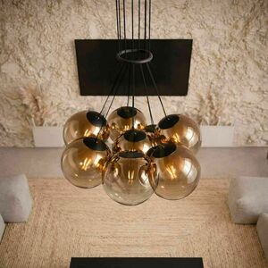 Závesné svietidlo s.luce Orb Cluster, 7 × E27, číre sklenené gule 1 Závesné svietidlo s.luce Orb Cluster, 7 × E27, číre sklenené gule small 1