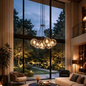 Závesné svietidlo s.luce Orb Cluster, 7 × E27, číre sklenené gule 0 Závesné svietidlo s.luce Orb Cluster, 7 × E27, číre sklenené gule small 0