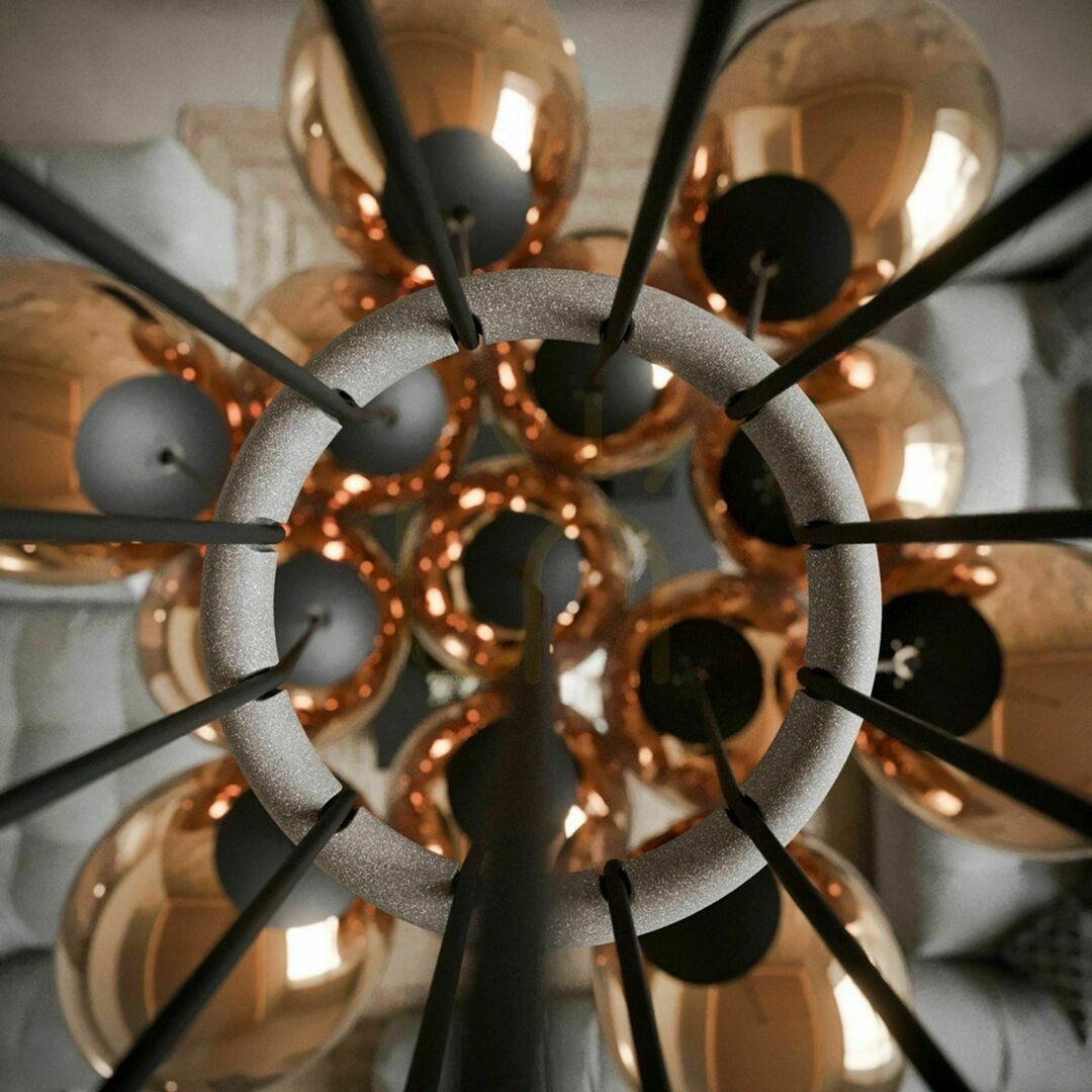 Skontrolujte Závesný luster s.luce Orb Cluster, 13× E27, dymové sklo Závesný luster s.luce Orb Cluster, 13× E27, dymové sklo
