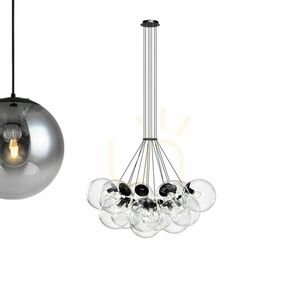 Závesný luster s.luce Orb Cluster, 13× E27, priehľadné sklenené gule 12 Závesný luster s.luce Orb Cluster, 13× E27, priehľadné sklenené gule small 12